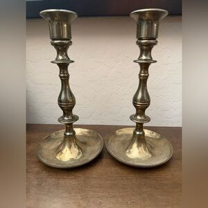 Vintage Baldwin weighted candlesticks 7”